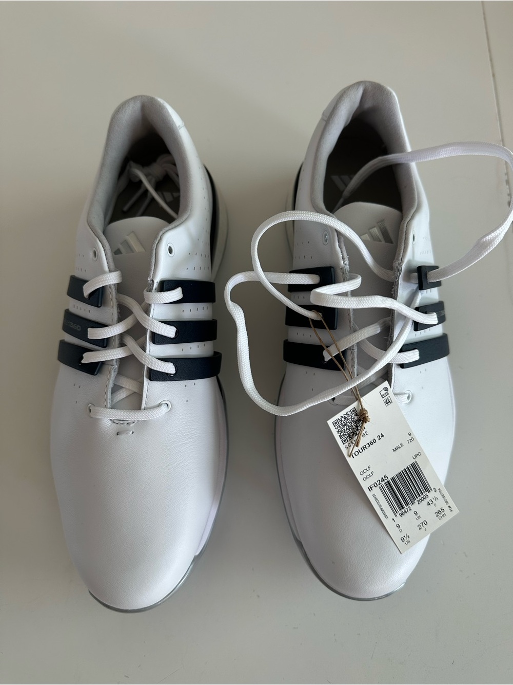 adidas White Athletic Golf Shoes